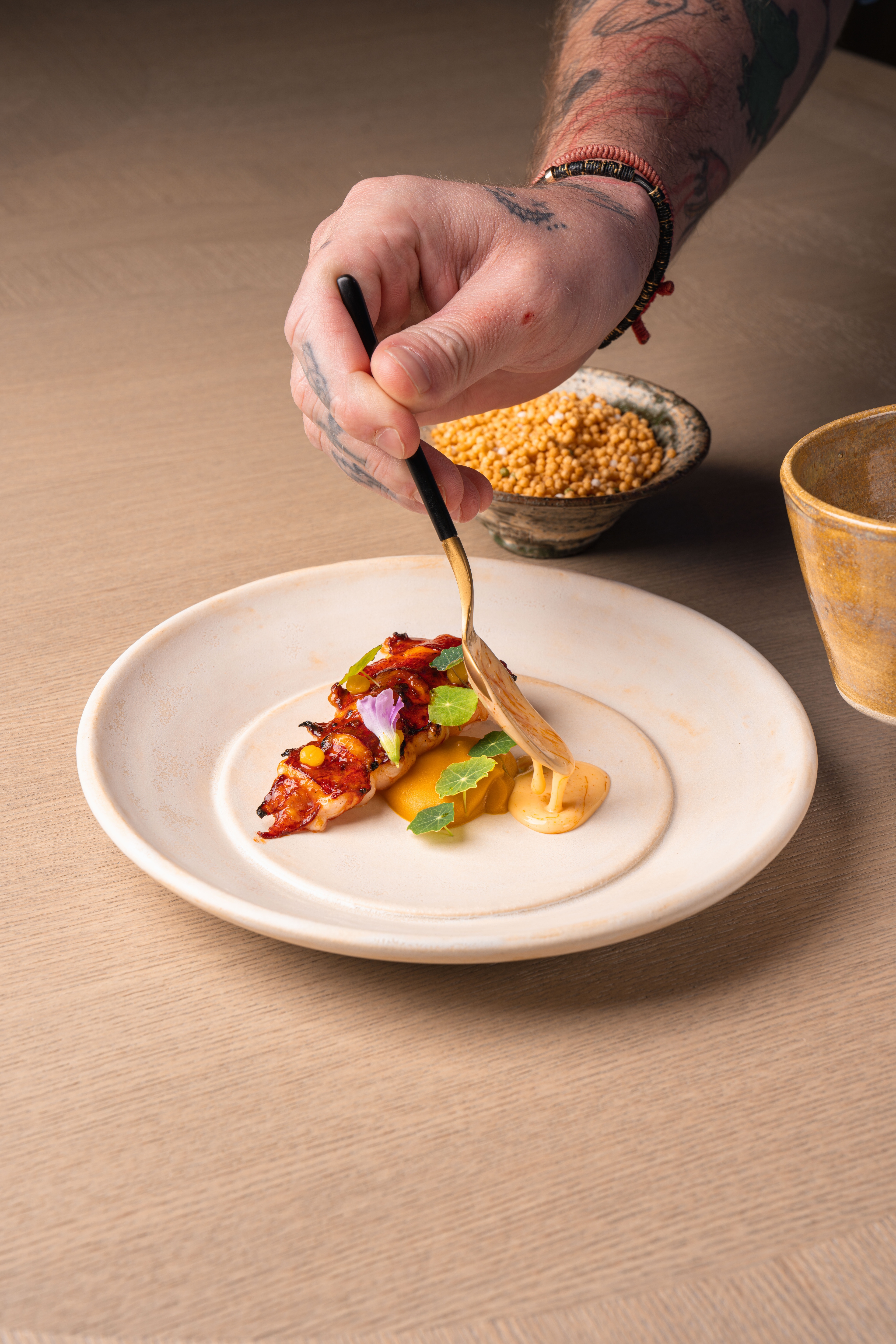 Scottish Blue Lobster, Hokkaido Pumpkin, ‘Nduja