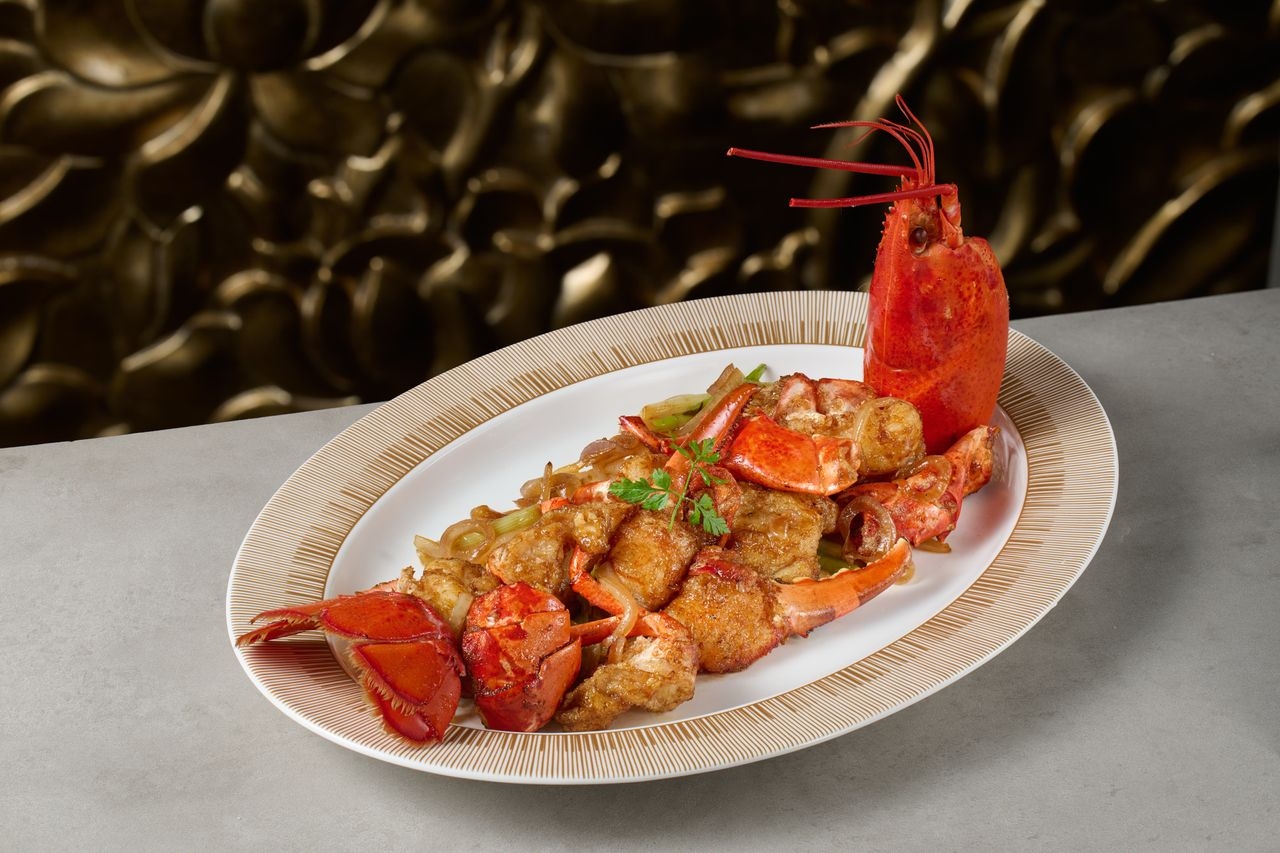 三葱爆炒法國藍龍蝦