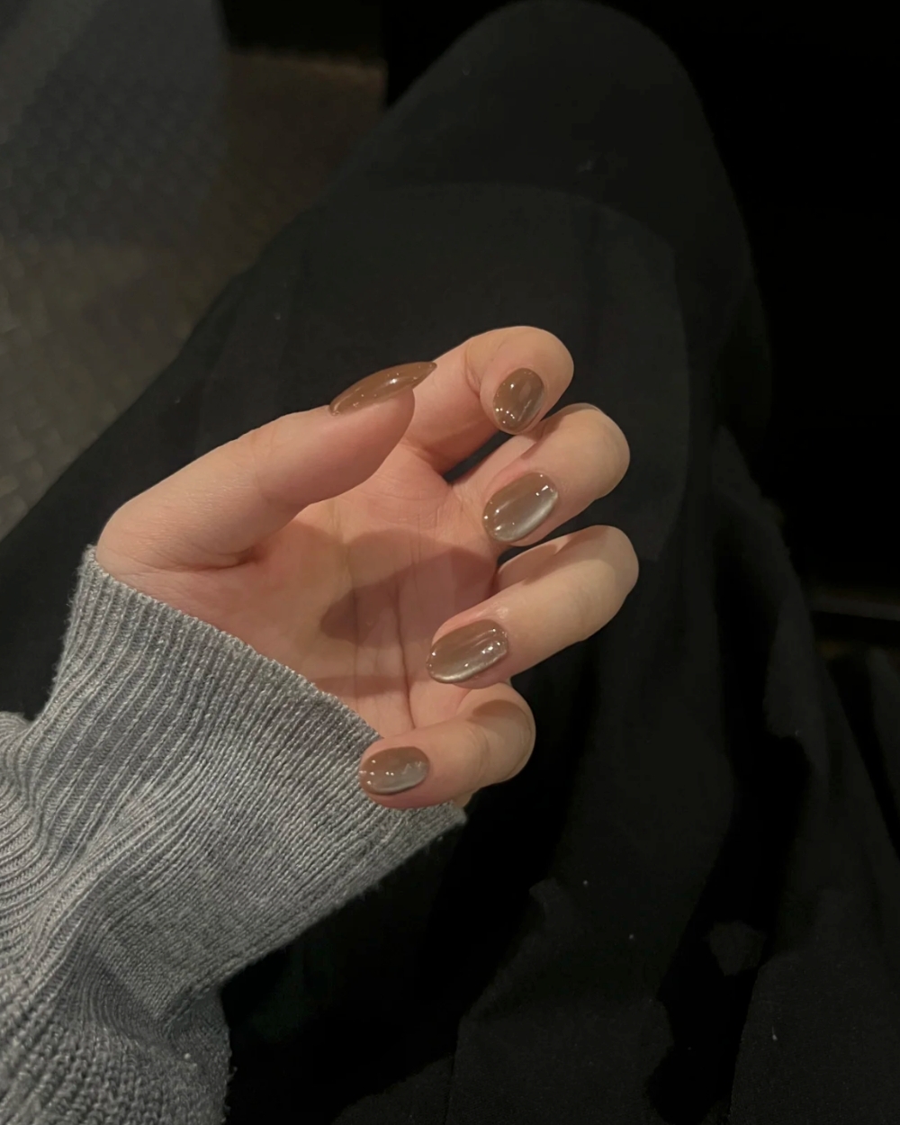 秋冬美甲,老錢風,貓眼