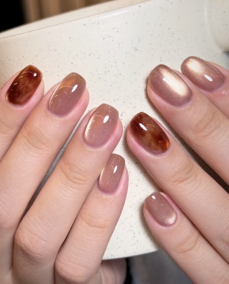 秋冬美甲,單色,流行趨勢