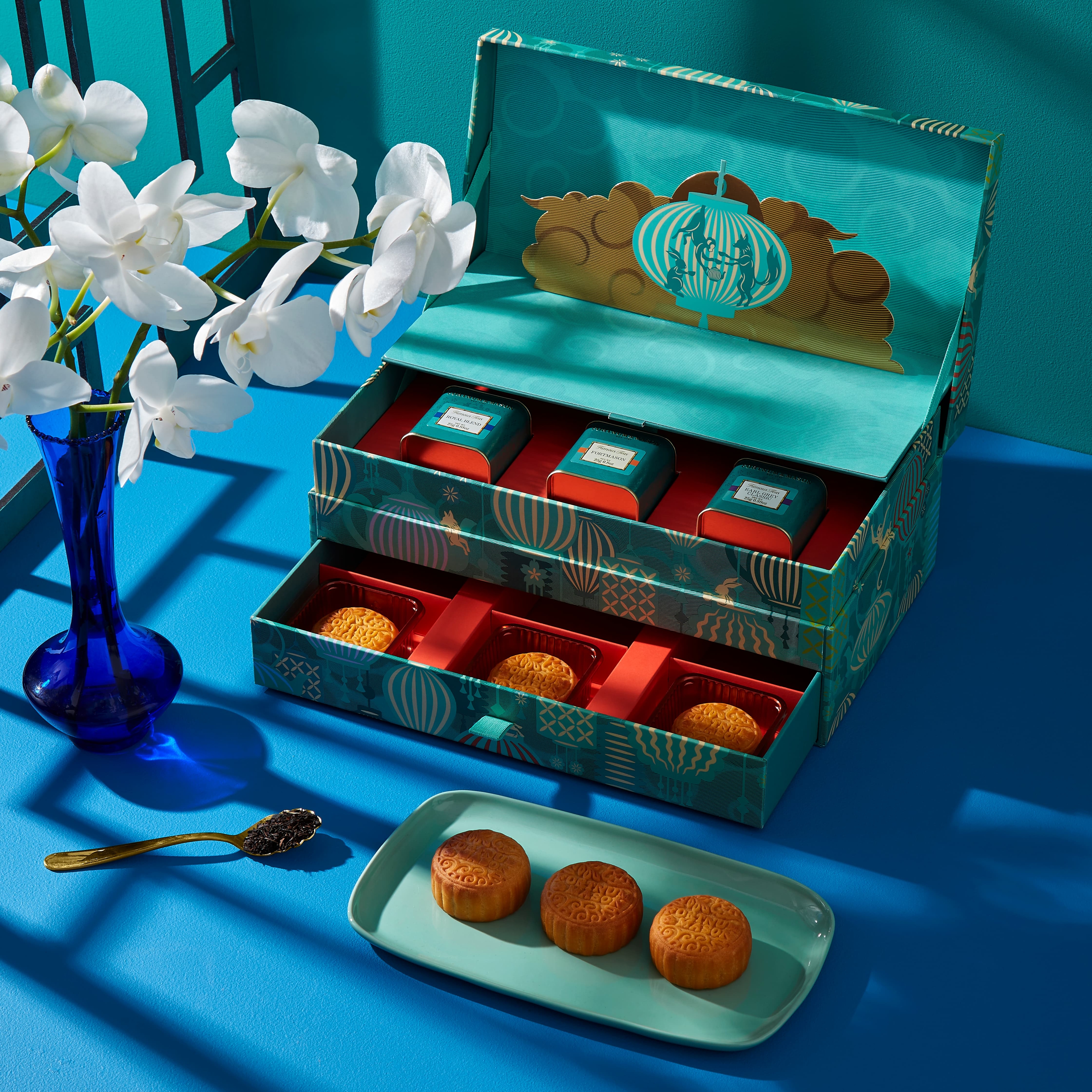 Fortnum & Mason 六件裝月餅及迷你散茶禮盒