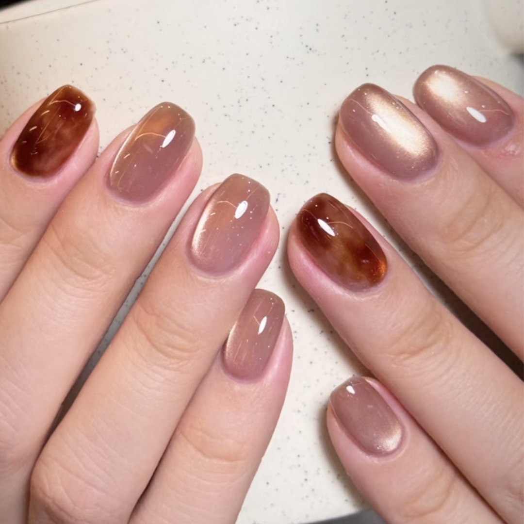 秋冬美甲,單色,流行趨勢