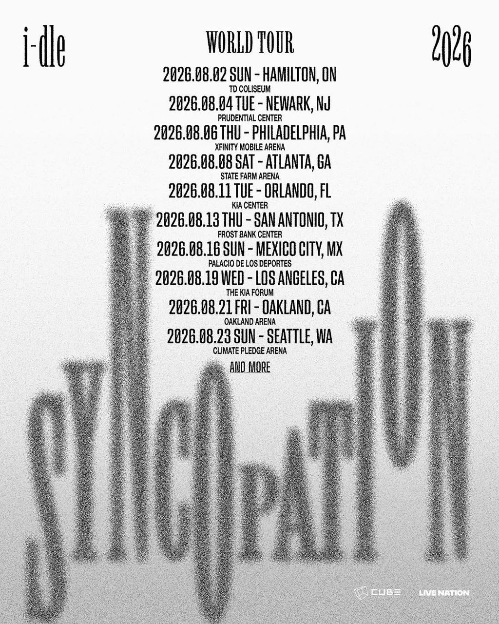 i-dle演唱會2026香港站,Syncopation,世巡