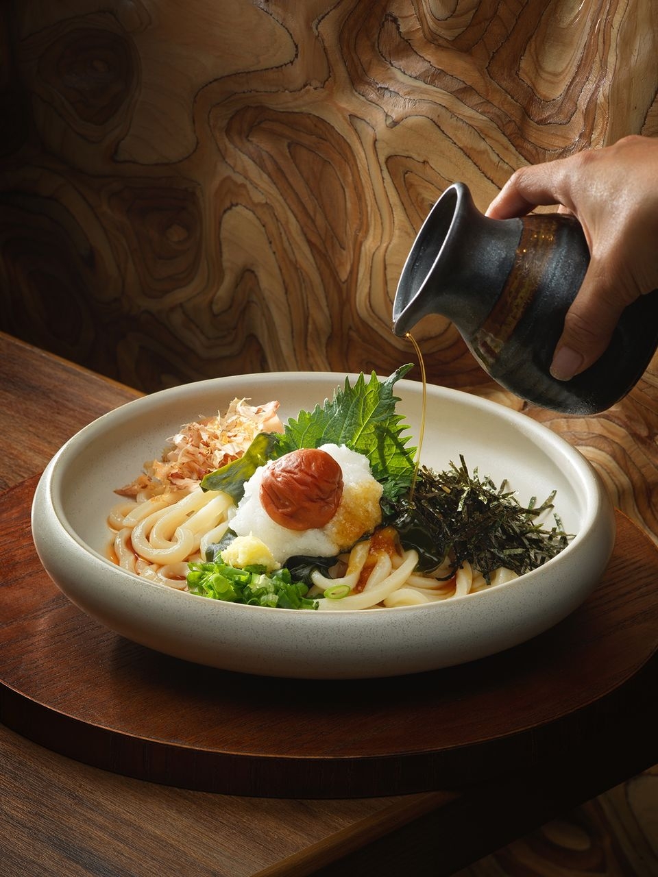 大根梅子冷拌烏冬